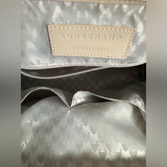 Longchamp Natural Tan Ostrich Leather Legend Bag Purse Satchel - Picture 10 of 15